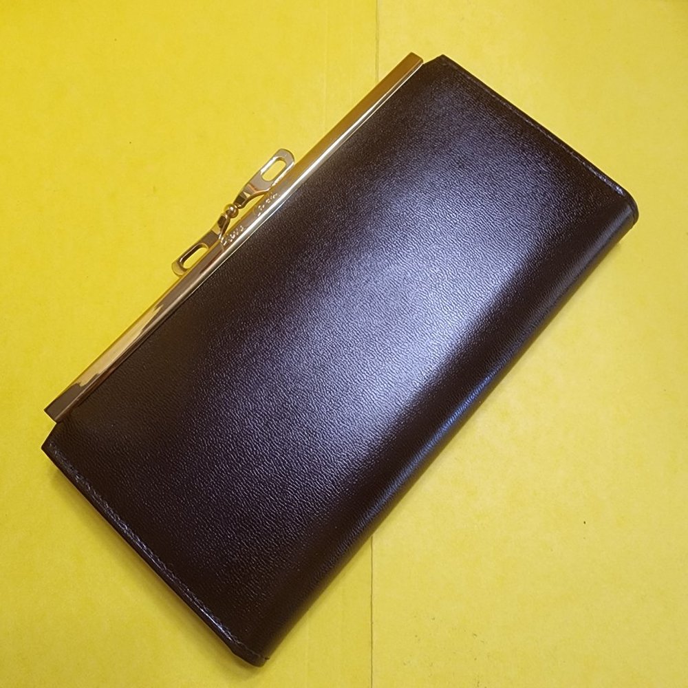 Vintage Brown Pierre Cardin Womens Croc & Calf Skin Wallet - Feminine Classic - Picture 5 of 16